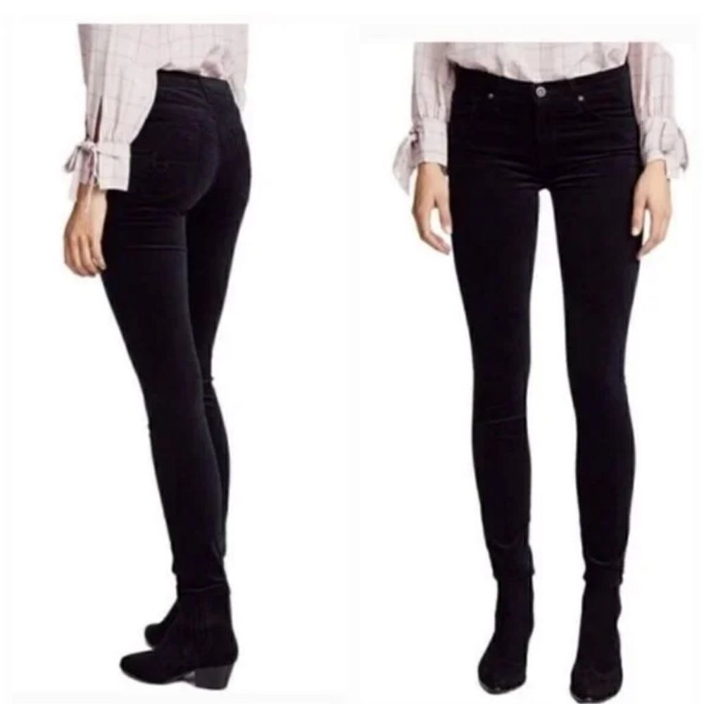 AG Adriano Goldschmied The Legging Ankle Super Skinny Jeans Black Size 26R